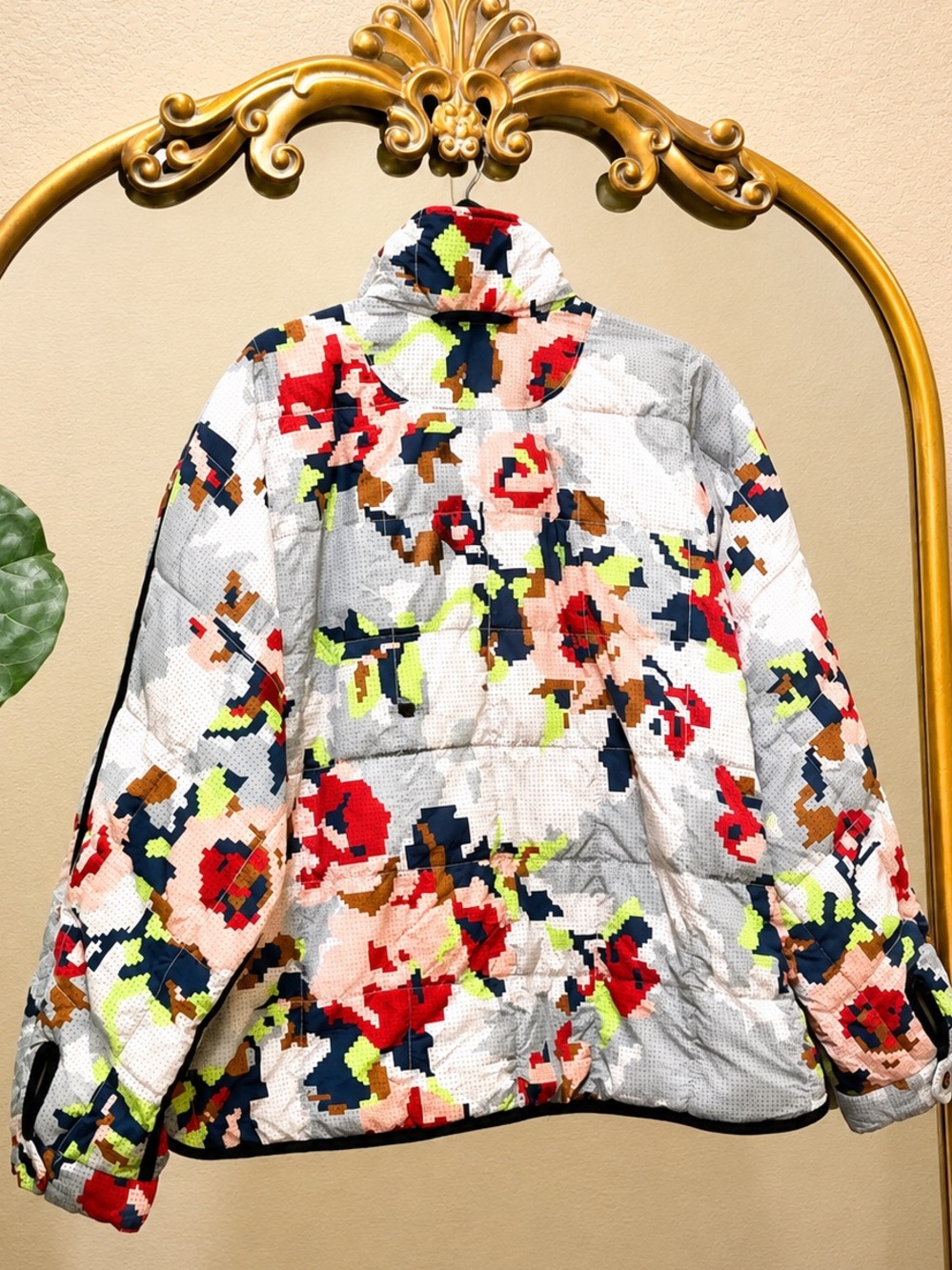FP Movement by Free People Pippa Printed Packable Puffer Jacket Size L - Picture 8 of 10